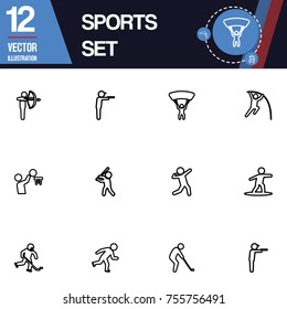 Sports icon collection vector set