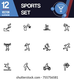 Sports icon collection vector set