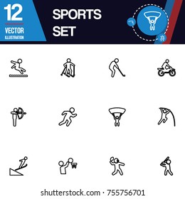 Sports icon collection vector set