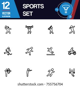 Sports icon collection vector set