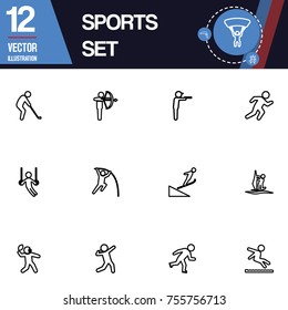 Sports icon collection vector set