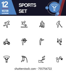 Sports icon collection vector set