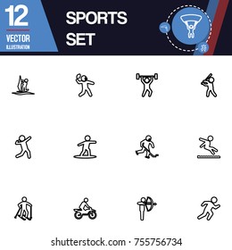 Sports icon collection vector set