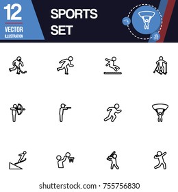 Sports icon collection vector set