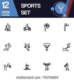 Sports icon collection vector set