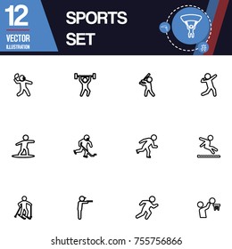 Sports icon collection vector set