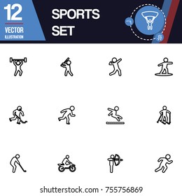 Sports icon collection vector set