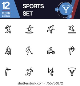 Sports icon collection vector set