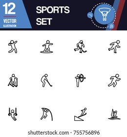 Sports icon collection vector set
