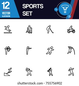 Sports icon collection vector set