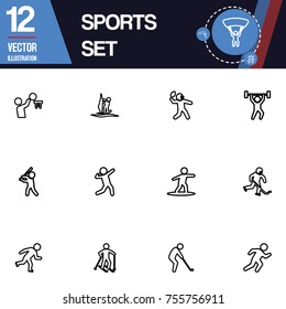 Sports icon collection vector set