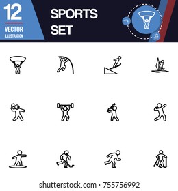 Sports icon collection vector set