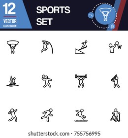 Sports icon collection vector set