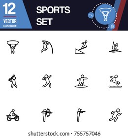 Sports icon collection vector set