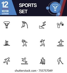 Sports icon collection vector set