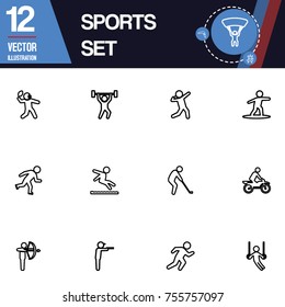 Sports icon collection vector set