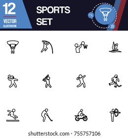 Sports icon collection vector set