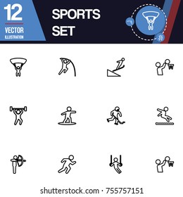 Sports icon collection vector set