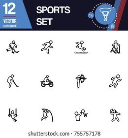 Sports icon collection vector set