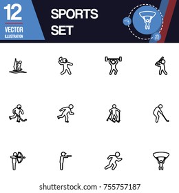 Sports icon collection vector set