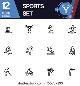 Sports icon collection vector set