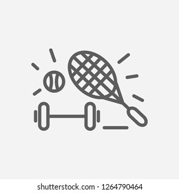 Sports icon line symbol. Isolated vector illustration of  icon sign concept for your web site mobile app logo UI design.