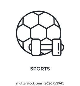 Estilo de Contorno do Ícone de Esporte. Ilustração De Vetor Para Design Gráfico