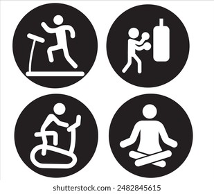 Sports icon pictogram set. Sport icons, sport pictograms vector illustration