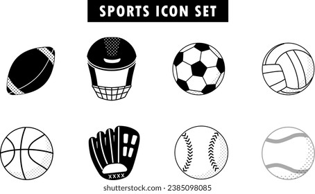 sports icon set.The background is transparent.