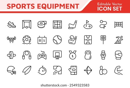 Sports Icon Set. A dynamic collection of vibrant icons representing various sports and activities, perfect for enhancing apps, websites, and marketing materials.