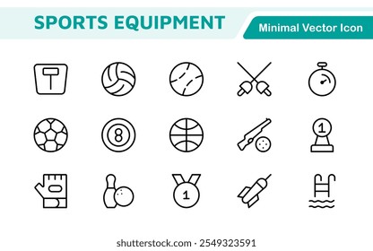 Sports Icon Set. A dynamic collection of vibrant icons representing various sports and activities, perfect for enhancing apps, websites, and marketing materials.