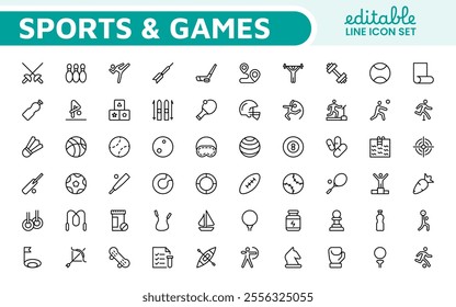 Sports Icon Set. A dynamic collection of vibrant icons representing various sports and activities, perfect for enhancing apps, websites, and marketing materials.