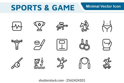 Sports Icon Set. A dynamic collection of vibrant icons representing various sports and activities, perfect for enhancing apps, websites, and marketing materials.