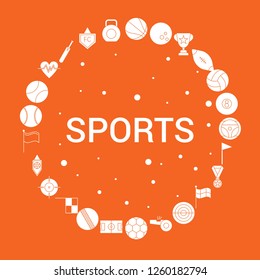 Sports Icon Set. Infographic Vector Template