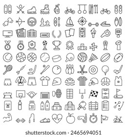 Sports icon set. Shapes Sports, Sports icon collection, Active lifestyle people and icon set, runners active lifestyle icons.