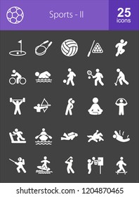 Sports icon set. Suitable for web apps, mobile apps and print media.