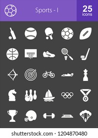 Sports icon set. Suitable for web apps, mobile apps and print media.