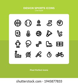 Sports icon set vector design
