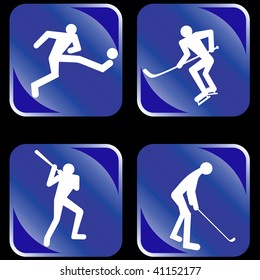 Sports  icon set. Vector illustration.