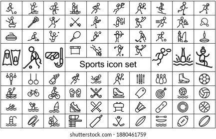 Sports icon set vector image. Can be used for web site, mobile apps and print media. 