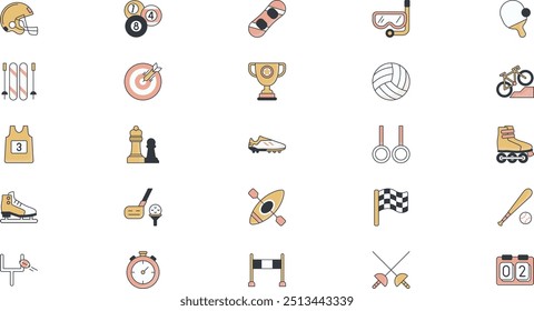 Sports icons High-Quality Vector Icons Collection with Editable Stroke. Ideal for Professional and Creative Projects.