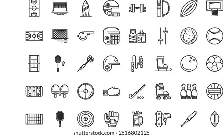 Sports icons High-Quality Vector Icons Collection with Editable Stroke. Ideal for Professional and Creative Projects.