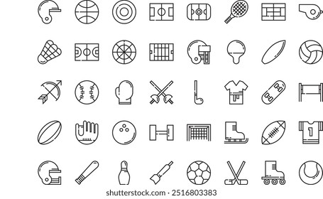 Sports icons High-Quality Vector Icons Collection with Editable Stroke. Ideal for Professional and Creative Projects.