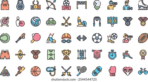 Sports icons .. High-Quality Vector Icons Collection with Editable Stroke. Ideal for Professional and Creative Projects.