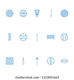 Sports icons linear style vector. Set of the icon to the sports