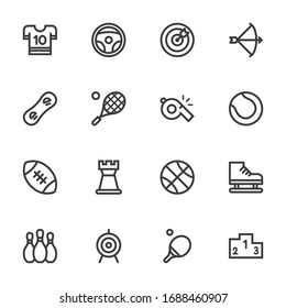 Sports icons on white background (Set 2)