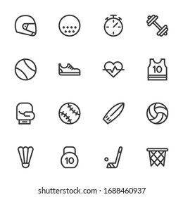 Sports icons on white background (Set 1)