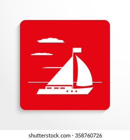 Sports Icons. Sailing. Vector icon.