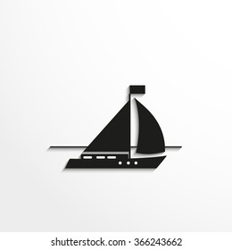 Sports Icons. Sailing. Vector icon.