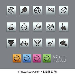Sports Icons // Satinbox Series -------It includes 5 color versions for each icon in different layers ---------